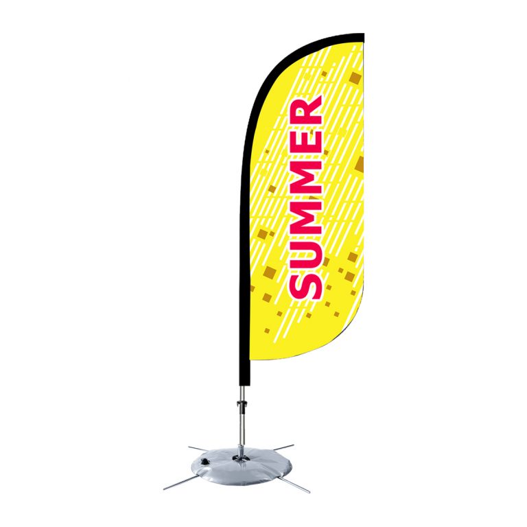 Small Feather Swell Flag 2.7m Flag Signs NZ Teardrop Flag Banners